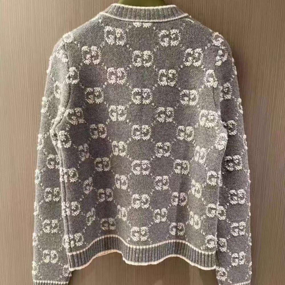 Gucci Gray And White Patterned Jacket - image 3